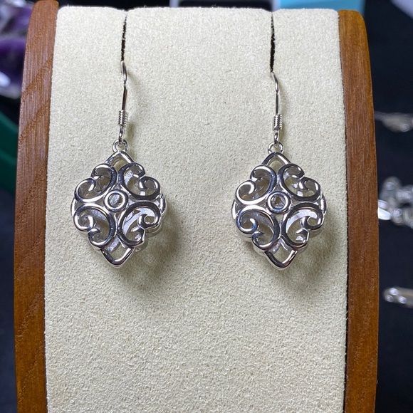 Celtic Sterling Silver Earrings Elegant - Picture 1 of 3
